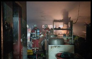 Wanita Cedera, Kedai Makan Terbakar Di Sandakan