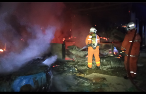Rumah Musnah Terbakar, Proton Saga Ikut Terbakar 10 Peratus