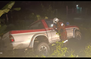 Lelaki Maut, Mistubishi Storm Dinaiki Terbabas Sendiri Ke Tepi Jalan Di Sandakan