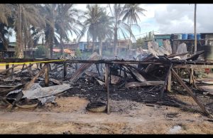 Rumah Pekerja Satu Blok, Sembilan Pintu Musnah Terbakar 100 Peratus