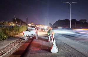 Kontraktor Pasang Lampu Sementara Di Laluan Pan Borneo Sepanggar-Berunggis