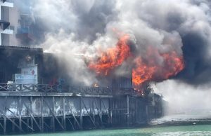 Restoran Hotel Pacific Semporna Musnah Terbakar, Seorang Pekerja Melecur di Tangan