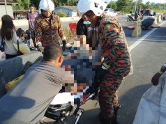 5 Cedera Termasuk Kanak-Kanak, Axia Dinaiki Terbabas Sendiri di Jalan Bongawan