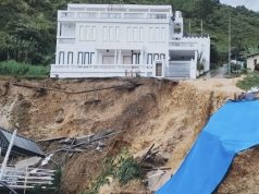 Tanah Runtuh Jejas Beranda Homestay di Kundasang